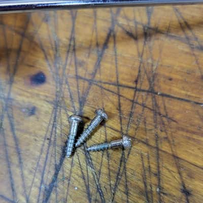 Vintage 1970's Japan Stella Guitar Tailpiece and Original Installation Screws Luthier Parts #2 image 5