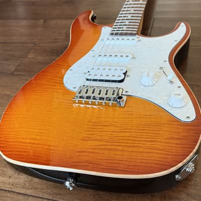 Suhr Standard Plus Faded Trans Honey Amber Burst Roasted Maple Neck SSCII 88768 image 2