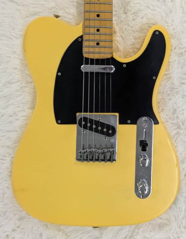 Vintage Epiphone T-310 Tele Style Electric Guitar Yellow w/Gig Bag - 1989 ? image 1