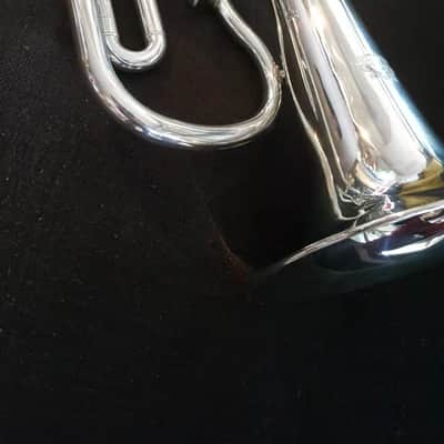 Professional Bb Flugelhorn Engrave Silver Rotary Valves image 3
