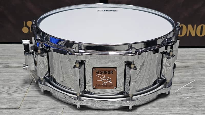 Sonor SSD 1455 STS 14"x 5.5" Steve Smith Signature 14x5.5" Cast Steel Snare With Hella Die Cast Hoops image 1