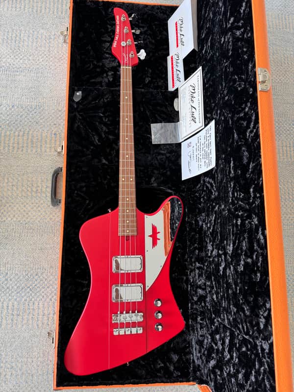 Mike Lull Jeff Ament Signature JAXT4 2015 Pearl Jam Satin Cardinal Red image 1