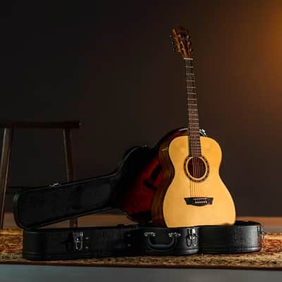 Washburn AF5K Apprentice Series Folk Body Spruce Top Mahogany Neck 6-String Acoustic Guitar w/Hard Case image 1