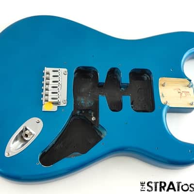 Fender Standard Stratocaster Strat BODY w/ HARDWARE, Poplar Aqua Marine Metallic image 1