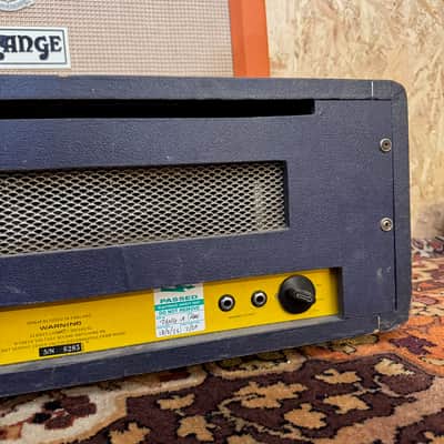 Vintage 1970s Carlsbro 50 Top Custom Colour Blue Guitar Valve Amplifier Head image 11
