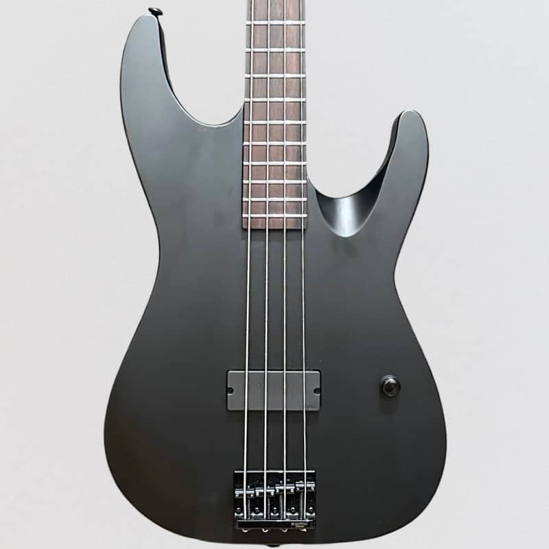 ESP LTD M-4 Black Metal 4 String Electric Bass Guitar - Satin Black image 1