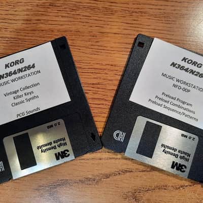 Korg N264  N364  Factory Reset & 3 Bonus Sound Collections  (2 Disks)