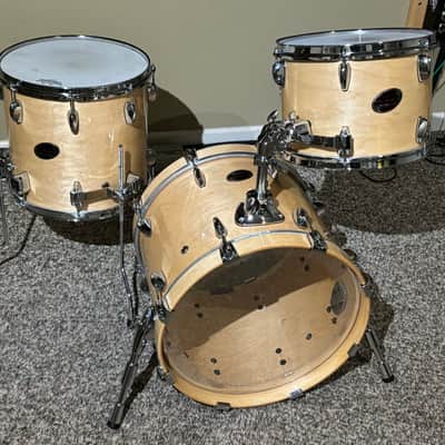 Sakae Almighty Maple Natural Gloss BeBop Drum Set 13, 14, 18" image 2