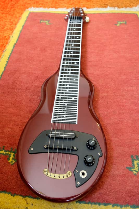 Melobar Lap Steel late LS model USA 1993-1997 - dark red metallic image 1