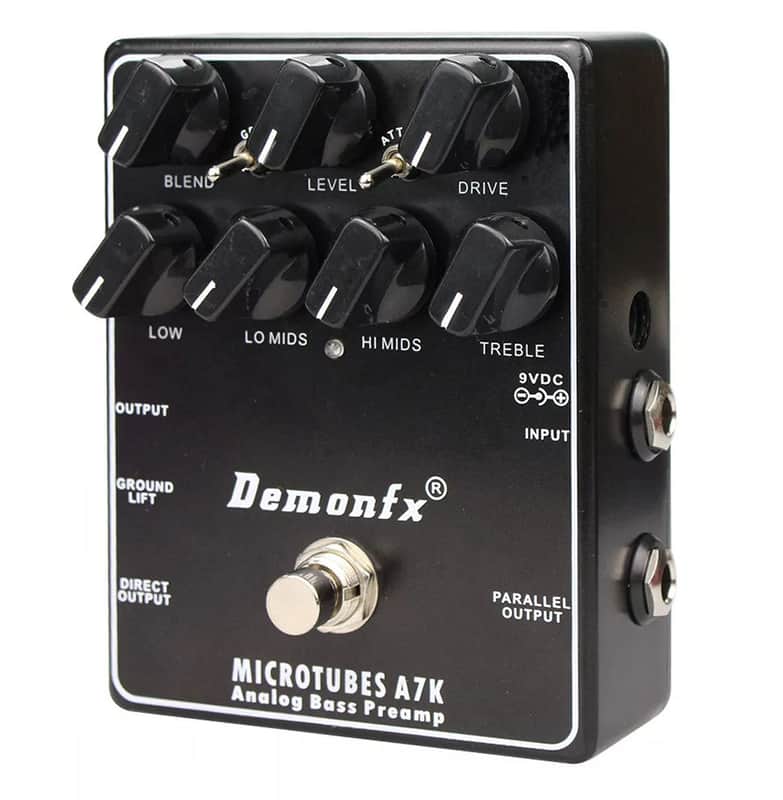 DemonFX MICROTUBES A7K Bass Preamp Pedal 4 BASS Guitar | Reverb