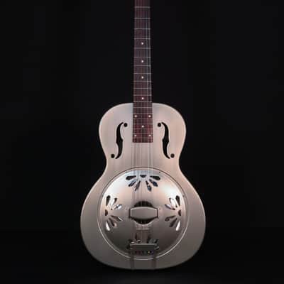 Gretsch G9201 Honey Dipper Round-Neck, Brass Body Biscuit Cone Resonator Guitar, Shed Roof Finish image 5