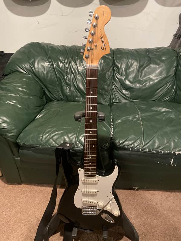 Fender Squire Stratocaster 20th Anniversary 2002 - Black/White image 1