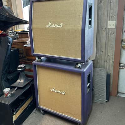 Marshall Super Bass 100 Full Stack 1970 Un-Modified- Royal Purple Tolex Cane Front image 1