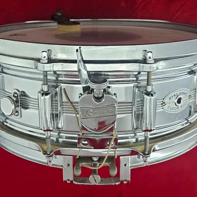 Rogers Dyna-Sonic 14x5 Snare Drum 1960s - Chrome Over Brass image 5