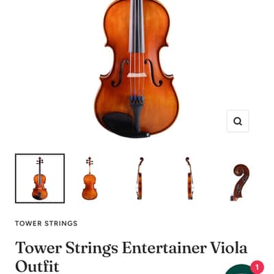 Tower Strings Entertainer Acoustic Viola TSEVAO-165 2024 - Brown image 11