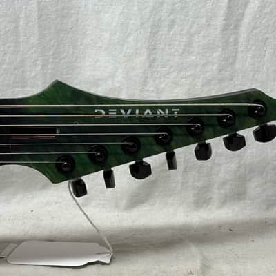 Deviant Guitars USA Custom Shop Truck Driver Shawn Signature Linchpin Baritone 7-string Guitar 2023 - Dark Verde Burst - *AS IS* image 6