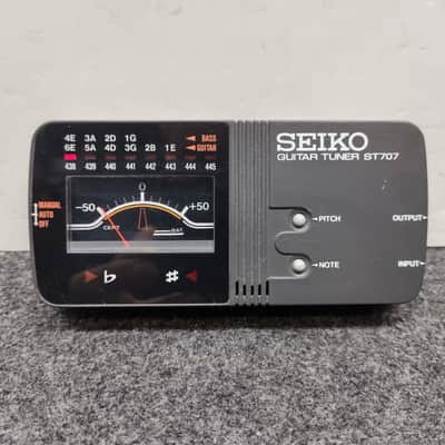 Seiko ST-707 Guitar Tuner 1970's - Black image 1