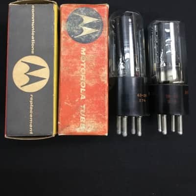 NOS PAIR MOTOROLA (RCA) 80 Black Plate RECTIFIER VACUUM TUBES Tested 2.1505-D image 2