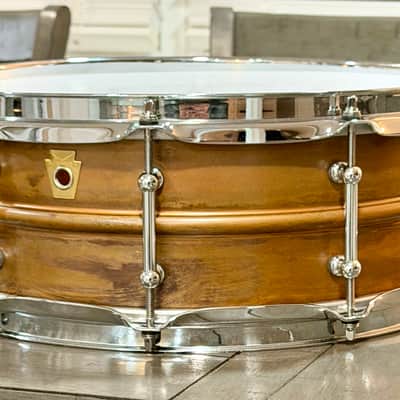 Ludwig Raw Copperphonic 5x14 snare drum - Raw Copper image 2