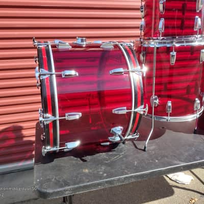 1970s Ludwig Vistalite Quadra-Plus Drum Set with Single-Color Finish image 13