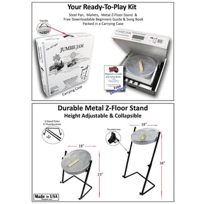 Panyard Jumbie Jam Steel Drum (W1158) Silver image 4