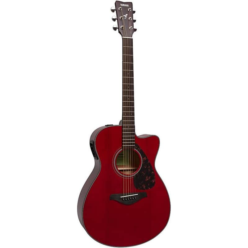 Yamaha FSX800C Small Body Acoustic-Electric Guitar Ruby Red image 1
