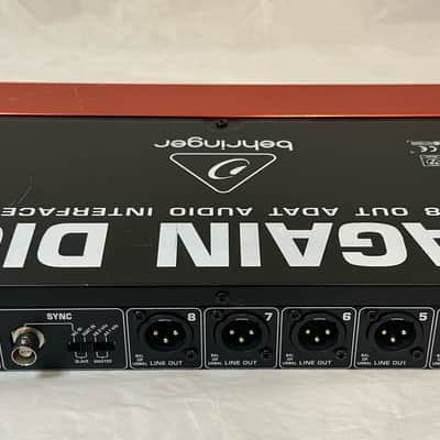 Behringer Ultragain Digital ADA8200 8-Channel Mic Preamp with AD/DA Converter 2013 - Present - Black / Red image 2