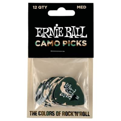 Ernie Ball Cellulose Guitar Picks - Medium Camouflage - 12 Pack image 3