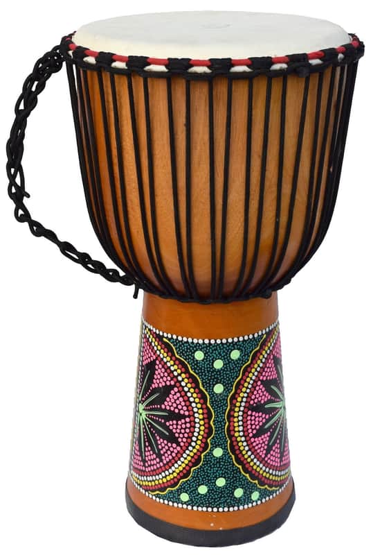 ECKO 65CM PAINTED DJEMBE - NATURAL BLONDE image 1