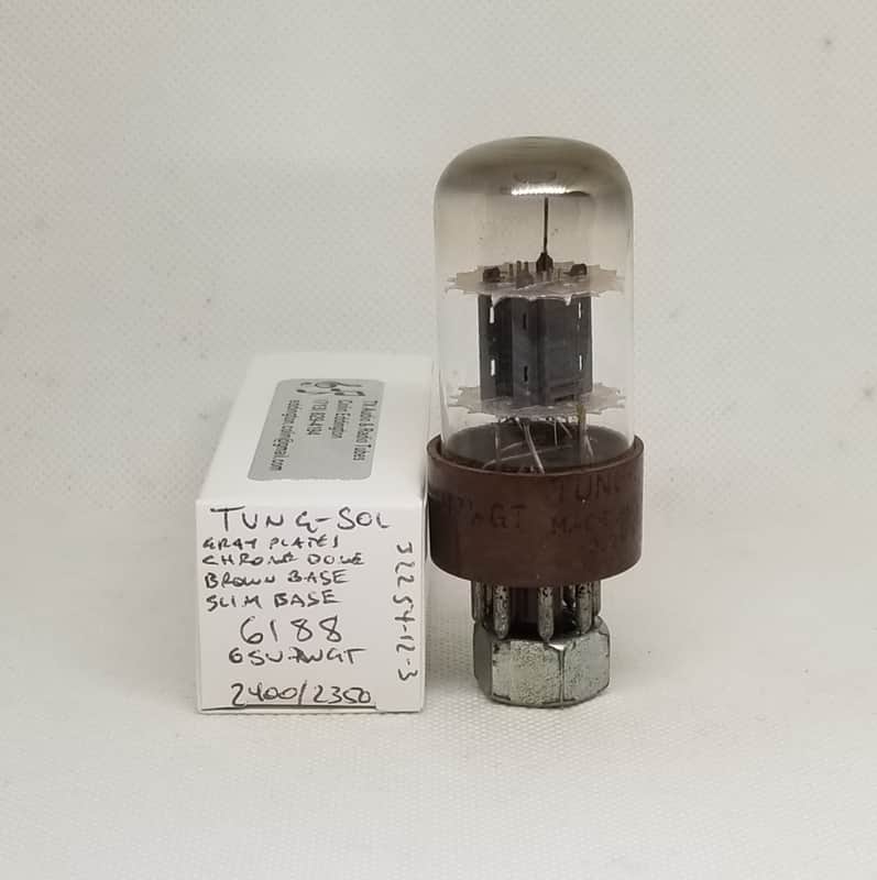 Tung-Sol JAN 6SU7 / 6SL7 / 6188 Gray Plate Clear Glass Very Well Balanced (2.0%) Single NOS 6SU7WGT image 1