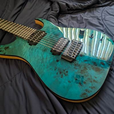 Schecter KM-7 Artist Lagoon Fade 7 String Electric Guitar image 4