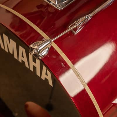 1990s Yamaha Stage Custom Cranberry Red Drum Set image 10