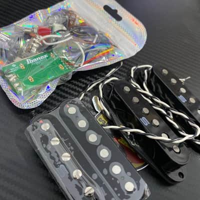 Seymour Duncan Custom Shop Hyperion H-S-S Set W/ Ibanez AZ Dynamic Switch 9 Channels | Ibanez Premium AZ26P1-BK Stock Pickup | Rare unit! | image 1