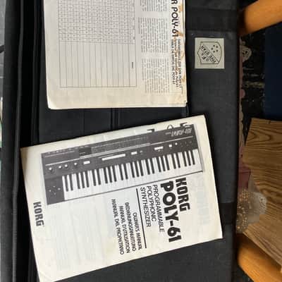 Korg Poly-61M Polyphonic Synthesizer 1980s - Gray image 5