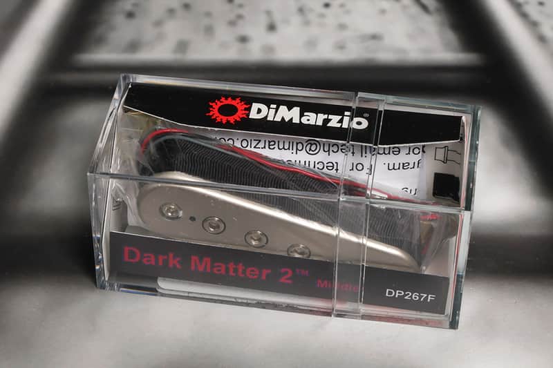 DiMarzio DP267F F-Spaced Dark Matter 2 Middle Single Coil - Satin Nickel image 1