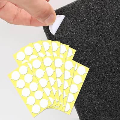 120Pcs Acoustic Foam Panels Tape, Removable Mounting Tape for Wall Double Sided Strong Adhesive Sound proofing Transparent Putty Clear Sticker Heavy Duty 1inch Round (120) image 1