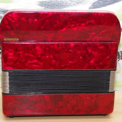 Immagine Diatonische Harmonika Meteor C/F1960 rot, gebraucht - 4