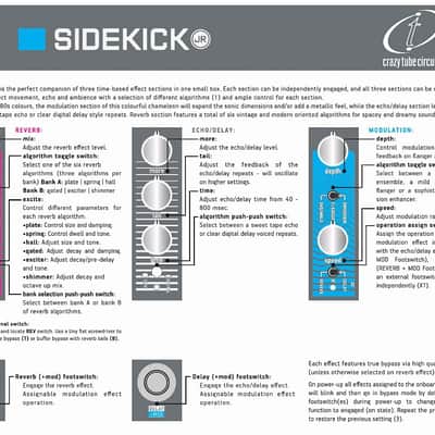 Crazy Tube Circuits Sidekick JR - Reverb Delay and Modulation image 3