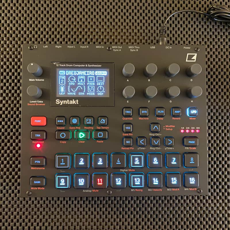 Elektron Syntakt 12 Voice Drum Computer & Synthesizer - Black image 1