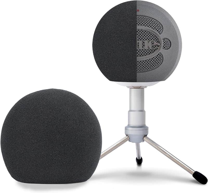 Pop Filter For Blue Snowball - Professional Snowball iCE Mic Foam Wind Cover Windshield Pop Filter for Recordings, Broadcasting image 1