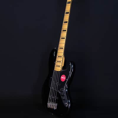 Squier Classic Vibe '70s Jazz Bass V, Maple FB, Black image 6