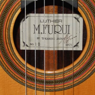 MADE IN 1978 BY M.FURUI -  AMAZING TAKAMINE 10 - CLASSICAL GRAND CONCERT GUITAR image 6