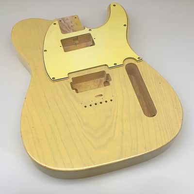 1 PIECE 4lbs BloomDoom Nitro Lacquer Aged Relic Blonde Double Humbucker T-Style Vintage Guitar Body image 3