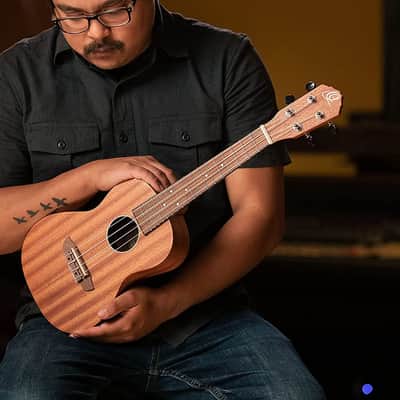 Ortega Guitars, 4-String Timber Series Concert Acoustic-Electric Ukulele w/Bag, Right (RFU11SE) image 7