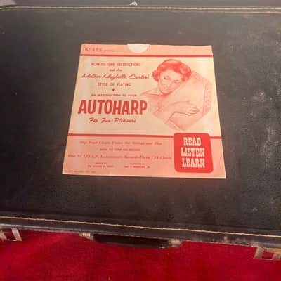 Silvertone Auto-Harp with: Case, Tuning Wrench and Instructional Books image 7