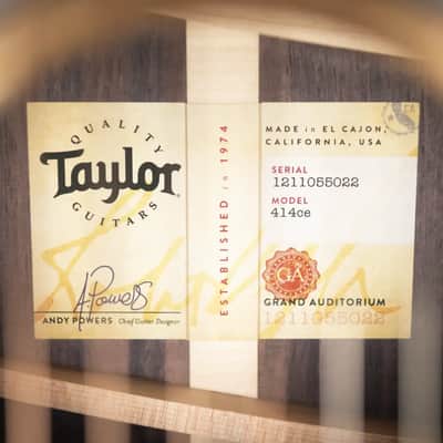 Taylor Next Generation 414ce Grand Auditorium Acoustic/Electric Guitar with Hardshell Case image 14