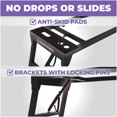 Liquid Stands Collapsible Piano Keyboard Stand - Adjustable and Sturdy - Fits 54-88 Key Electric Pianos image 4