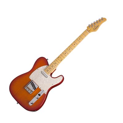 Schecter PT-Standard Aged Cherry Burst Swamp Ash Flat Top Telecaster Tele image 1