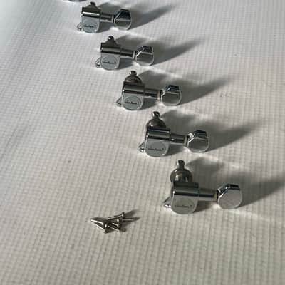 2000's Jackson RR & Dinky Guitar Chrome Jin Ho Korea Tuners Tuning Pegs 6 In Line image 3