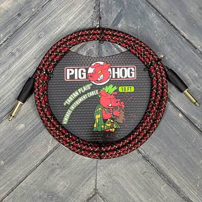 Pig Hog PCH10PL 10ft Tartan Plaid Straight to Straight Instrument Cable image 3